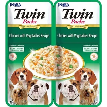 Krmivo pro psa Inaba Twin Packs dog kuře & zelenina 80g
