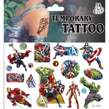 Odstranitelné tetování Dětské dočasné tetování - THE AVENGERS 12 (Značka: TAKARA TOMY)