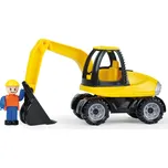 Lena Auto bagr plast 25 cm s figurkou 25 cm