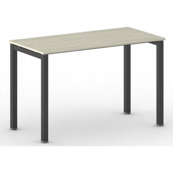 Konferenční stolek Kancelářský stůl PRIMO SQUARE, 120x60 cm, černá podnož, dub přírodní