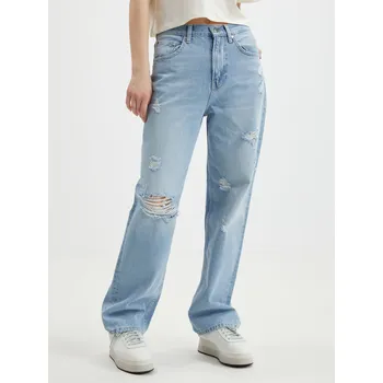 Světle modré dámské straight fit džíny s potrhaným efektem ONLY D - Dámské Only šedá 2069114