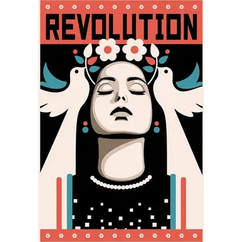 Plakát Plakát, Obraz - Revolution Activist Peace, Retrodrome
