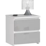 Noční stolek CL2 - bílá/metalic lesk