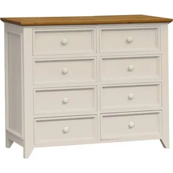Komoda Komoda PROVENCE K8P z masivu krémová Barevné provedení: Krémová, Provedení: SLIM - šuplíky bez pojezdů