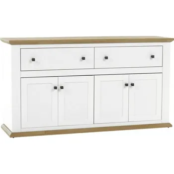 Komoda Kombinovaná komoda LEON MZ10 Bílá/dub graund