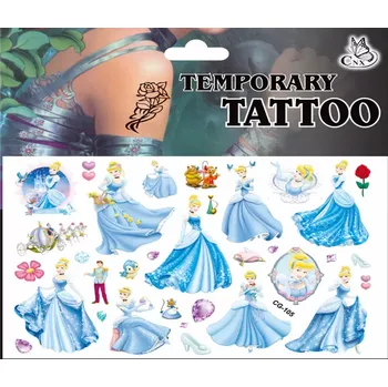 Odstranitelné tetování Dětské dočasné tetování - DISNEY PRINCEZNY 7 (Značka: TAKARA TOMY)