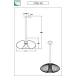Fabas Luce Závěsné svítidlo Fassa, zlatý matný povrch, Ø 60 cm, kov zlatý ušlechtilý mat 1 x 40 W - Doprava zdarma