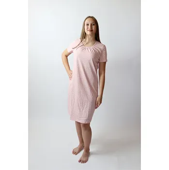 Dámská noční košile Dámská noční košile Pleas 636 kytky růžová Barva: růžová, Velikost: M