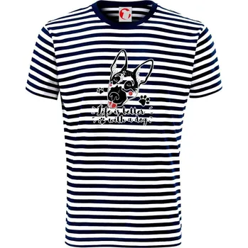 German shepherd - life is a better with dog - Triko na vodu - L ( Prouhovaná )