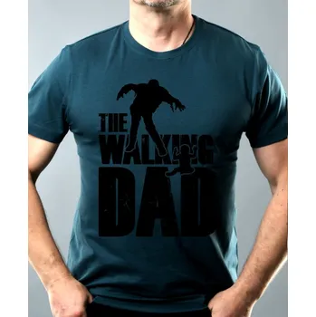 Pánské oblečení Walking DAD, černý potisk, zombie - Pánské tričko Basic - Nejoblíbenější - M