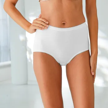 Kalhotky Blancheporte Sada 3 kalhotek super maxi z pružné bavlny bílá 42/44