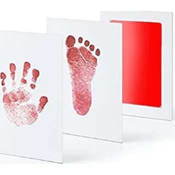 Bezdotyková sada na otisk nožičky/ručičky- ČERVENÁ (Značka: COOMODY)