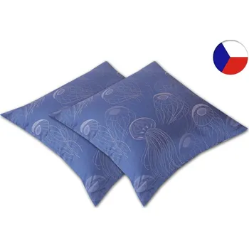 Dekorativní polštářek Damaškový dekorační polštářek 40x40 EXCELLENT DIAMANT Moře medúz modrofialové