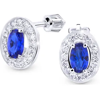 Náušnice Cutie Jewellery Náušnice z bílého zlata Z8049B Blue Dark