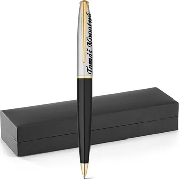 Kovové kuličkové pero Premium s pozlacenými prvky 18k zlatem