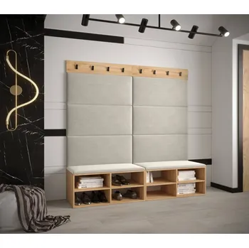 Předsíňová stěna Předsíňová stěna Miro 7 - dub Craft Barva: Béžová - Manila 02