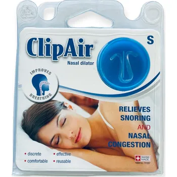 Pomůcka proti chrápání a spánkové apnoe ClipAir - nosní dilatátor Velikost: S nosní klip pro lepší dýchání nosem