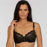 Blancheporte Balkónová podprsenka z krajky Flower Elégance, s kosticemi černá 80D