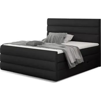 Postel Kontinentální boxspring postel Carmen, černá 160x200cm (Soft 11, Cand 12)