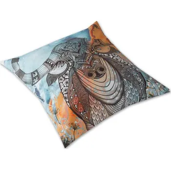 Povlak na dekorativní polštářek Luxusní saténový povlak na polštář 40x40 GEON Africké léto Buvol