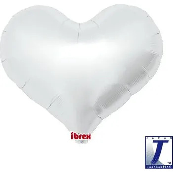 Party dekorace Balónek srdce stříbrné metalické 63 cm t231506