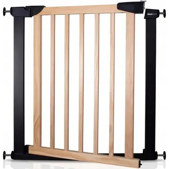 Dětská zábrana Zábrana loft 75-103 cm s dřevem - dveře/schody