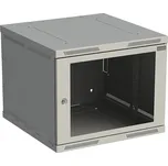 Rozvaděč nástěnný SENSA 9U 600mm, dveře sklo, RAL 7035, SENSA-9U-66-11-G