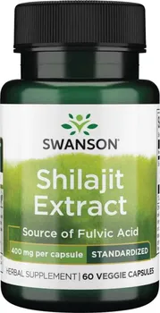 Přírodní produkt Swanson Shilajit Extract Standardized 400 mg 60 cps.