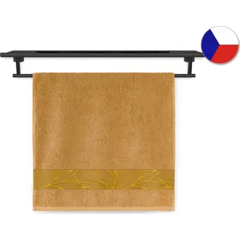 Ručník Froté ručník 50x100 NORA TISK 450g Vlny okr