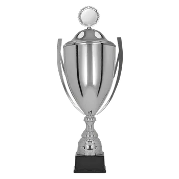 Hrnec Kovový pohár s poklicí | Stříbrný Výška: 75 cm, Průměr: 24 cm