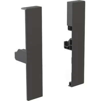 Nábytkové kování Úchyt předního plátu VERTEX pro vnitřní box výška 131 mm, antracit