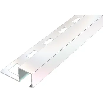 Stavební profil SP8 ukončovací lišta Q ACARA, čtvercová, pravidelná, hliník lakovaný bílá, 9 mm, 2,5 m