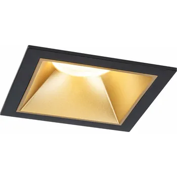 Koupelnové svítidlo PAULMANN LED vestavné svítidlo 3-krokové-stmívatelné Cole Coin IP44 hranaté 88x88mm Coin 6W 230V stmívatelné 2700K černá/zlatá mat