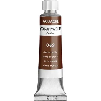 Speciální výtvarná barva Kvašová barva, burnt siena tuba 10 ml, CARAN D'ACHE 2001.069
