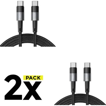 Datový kabel 2X KABEL TECH-PROTECT ULTRABOOST TYPE-C CABLE PD60W/3A 200CM GREY