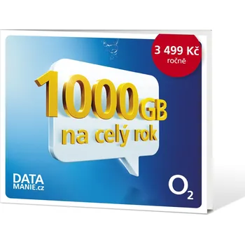 O2 SIM karta roční datové připojení 1 TB