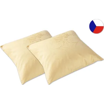 Dekorativní polštářek Damaškový dekorační polštářek 40x40 BOHEMA Rozkvět žlutá