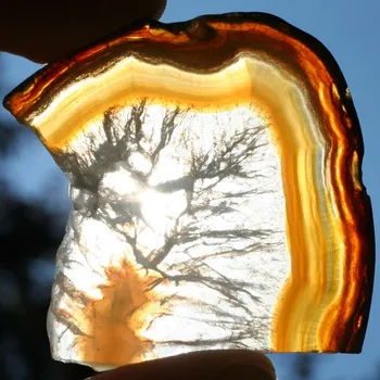 Drahý kámen Achátový plátek malý MIX