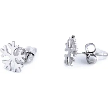 Náušnice Prosperk Náušnice ocelové pecky sněhové vločky S3518