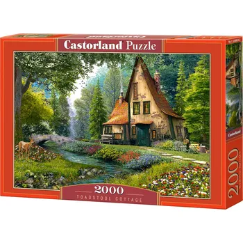 Puzzle Puzzle Castorland 2000 dílků - Domek se špičatou stříškou u potoka