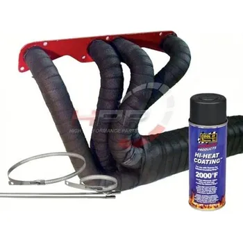 Termo izolační kit na výfuk Thermotec (černá páska 50mm x 15m, sprej, stahovačky) - V4/moto