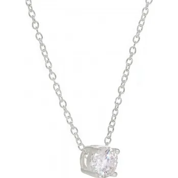 Řetízek Prosperk Stříbrný náhrdelník kulatý zirkon S3537