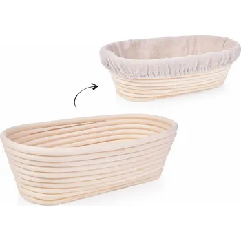 chlebník GoEco® | 24 cm dřevěná ošatka na chléb PECEN s látkovým potahem Dedra