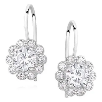 Náušnice Prosperk Stříbrné náušnice pro děti se zirkonem - květ S2557