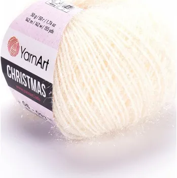 Galanterie Pletací příze Christmas 50g krémová