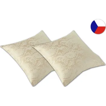 Dekorativní polštářek Damaškový dekorační polštářek 40x40 ORNELLA Harmonie ornamentu smetanová