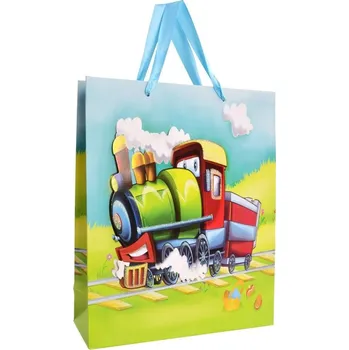 Dárková taška 3D dárková taška lokomotiva L