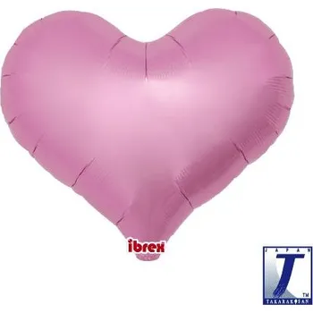 Party dekorace Balónek srdce růžové metalické 63 cm t231516