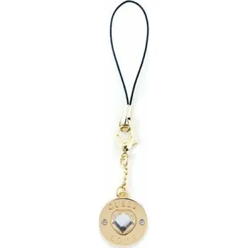 Pouzdro na mobilní telefon Guess Poutko na Telefon Diamond Heart with Rhinestones Luxusní a mimořádně elegantní diamantový přívěsek Guess Heart s kamínky na telefon je dokonalým doplňkem pro váš oblíbený obal na telefon