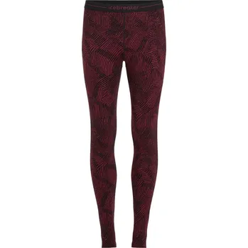 Dámské termo spodky ICEBREAKER Wmns 260 Vertex Leggings Frozen Forms, Black/Port/J (vzorek) velikost: S